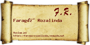 Faragó Rozalinda névjegykártya